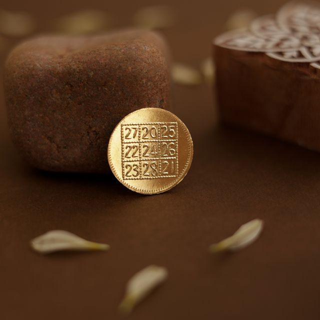 Oye Happy Puja Lakshmi & Kuber Artificial Coin - Gold