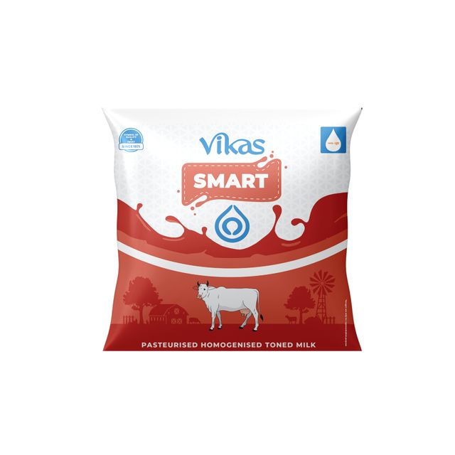 Vikas Smart Pasteurised Homogenised Toned Milk
