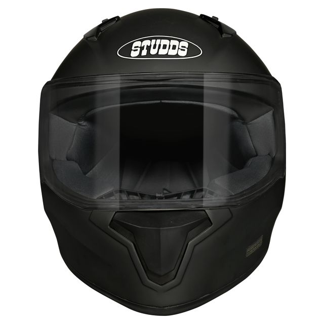 Studds Thunder Full Face Helmet With Spoiler | Matt Black - XL