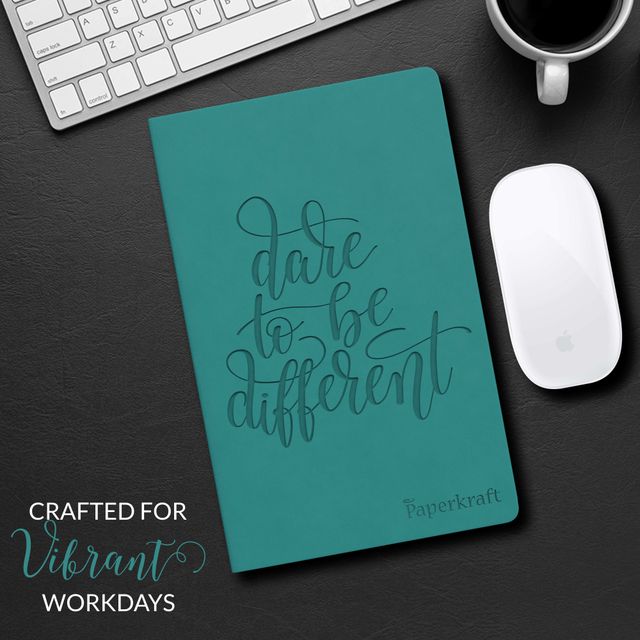 Paperkraft Unruled Debossed PU Notebook (210 x 145mm, 192 Pages)