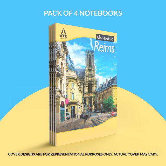 Classmate Notebook| Assorted - Single Line, 120Pages, 240 Mm x 180Mm - Set Of 1