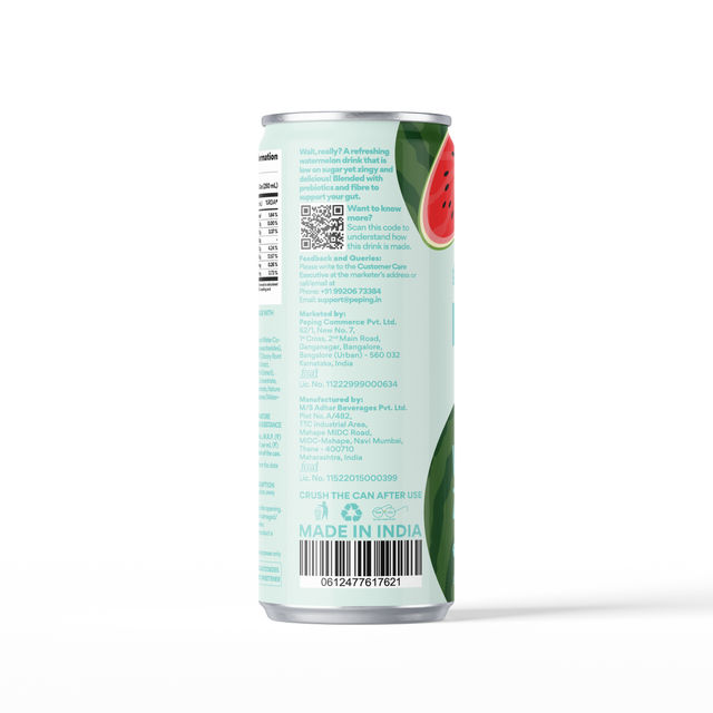 Peping Prebiotic Fizzy Drink | Watermelon Zing
