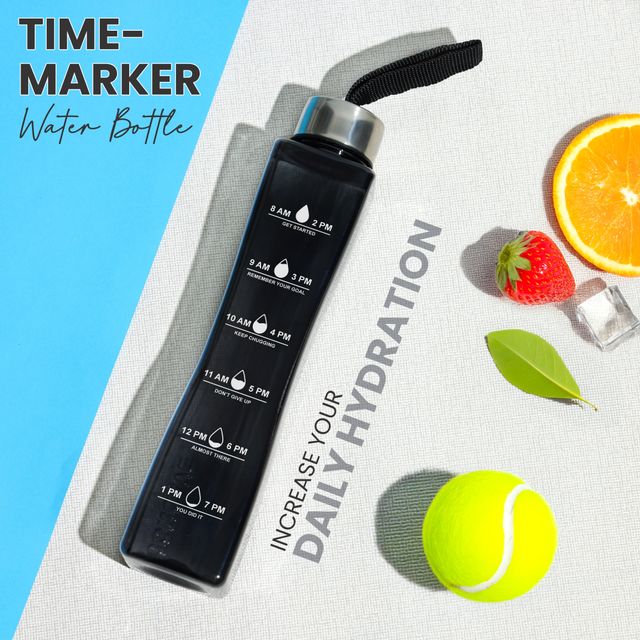 2Mech Water Bottle Time Marker Motivational Bottles 800 ml (Colour May Vary)