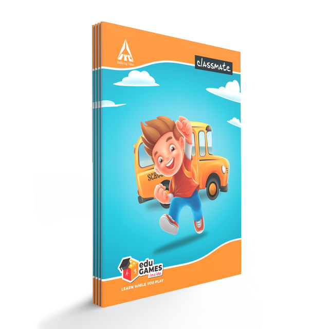Classmate Notebook | Assorted 240 x 180 Four Lines With Gap 172 Pages - 2000226