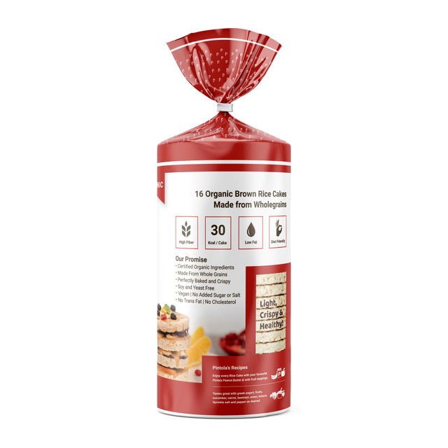 Pintola Organic Wholegrain Brown Rice Cakes Multigrain 125 g Combo
