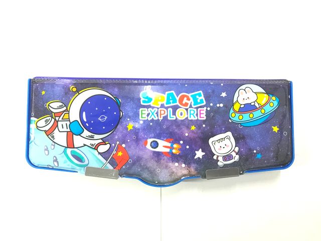Chrome 7035 Magnetic Multifunctional Pencil Box For Kids (Design and Color May Vary)