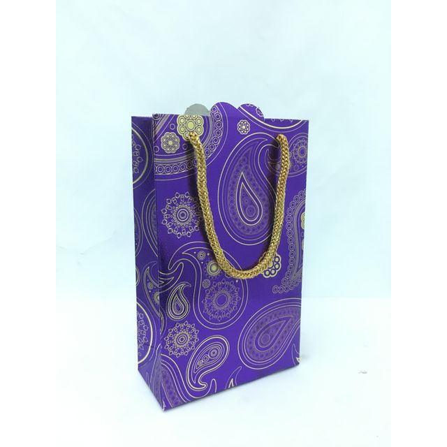 ABK Metallic Party Bag Single 7.5 x 4.5 x 2 Inches - Small Size (Colour May Vary)
