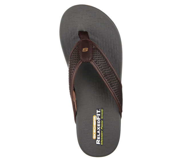 Skechers Mens Pelem Emiro Slipper | Chocolate | UK 9