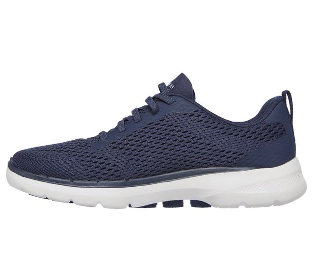 Skechers Womens Go Walk 6 - Bold Vision Walking Shoe Navy and White Size (UK 5)
