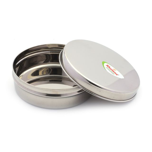 Khatana Stainless Steel Flat Dabbi 200 ml