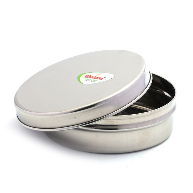 Khatana Stainless Steel Flat Dabbi 200 ml