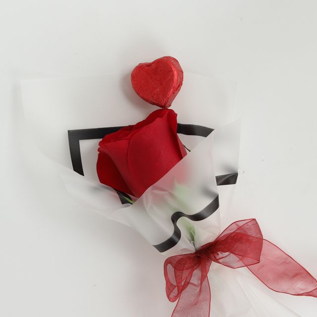 IGP Single Red Rose With Chocolate