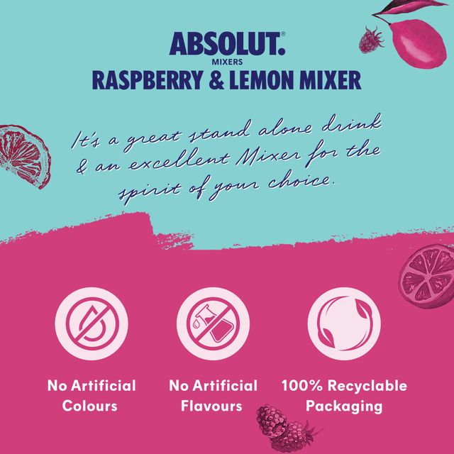 Absolut Raspberry and Lemon Mixer