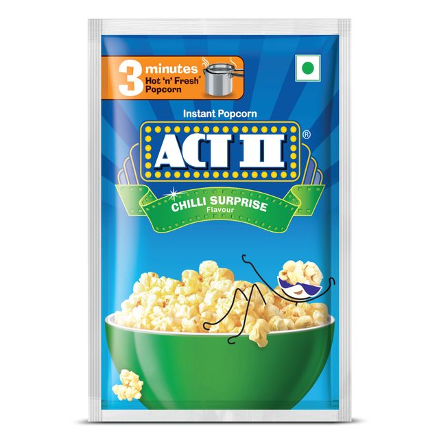 ACT II Instant Popcorn - Chilli surprise, Hot & Fresh in 3 mins