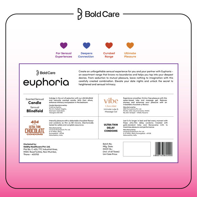Bold Care Euphoria Giftset For Couples - Designed For Ultimate Pleasure & Excitement
