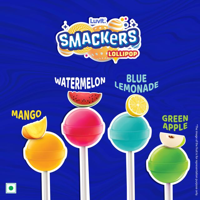 Luvit Smackers Fruit Assorted Lollipops