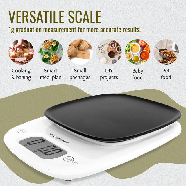 Healthsense Weight Machine For Kitchen,Touch Button, Tare Function1 Year Warranty Chef-Mate Ks 63