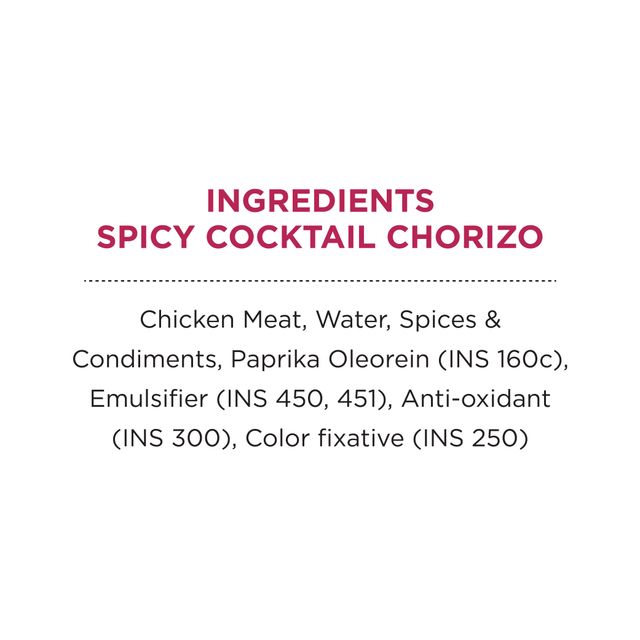 Prasuma Chicken Spicy Cocktail Chorizo
