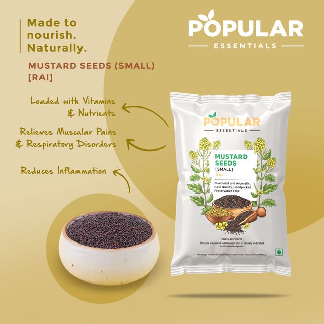 Popular Essentials Mustard Seeds Rai Small 100 g Combo