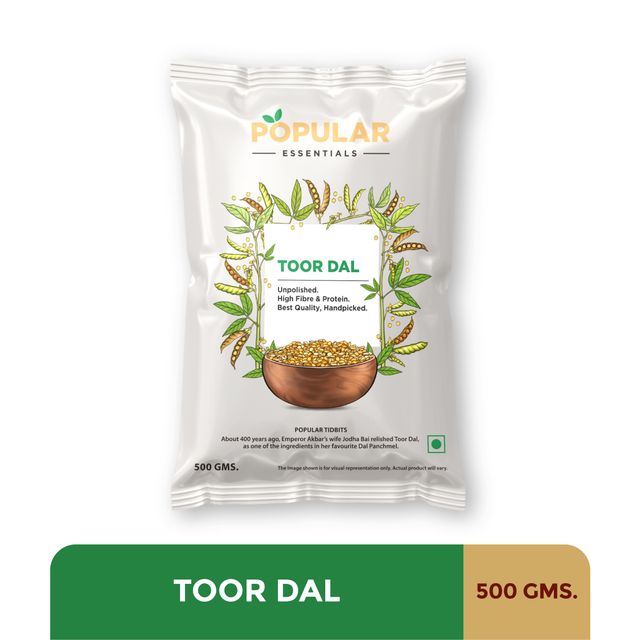Popular Essentials Urad Dal Split (Un-Polished)(500gms) & Popular Essentials Toor Dal (Un-Polished)(500gms) Combo