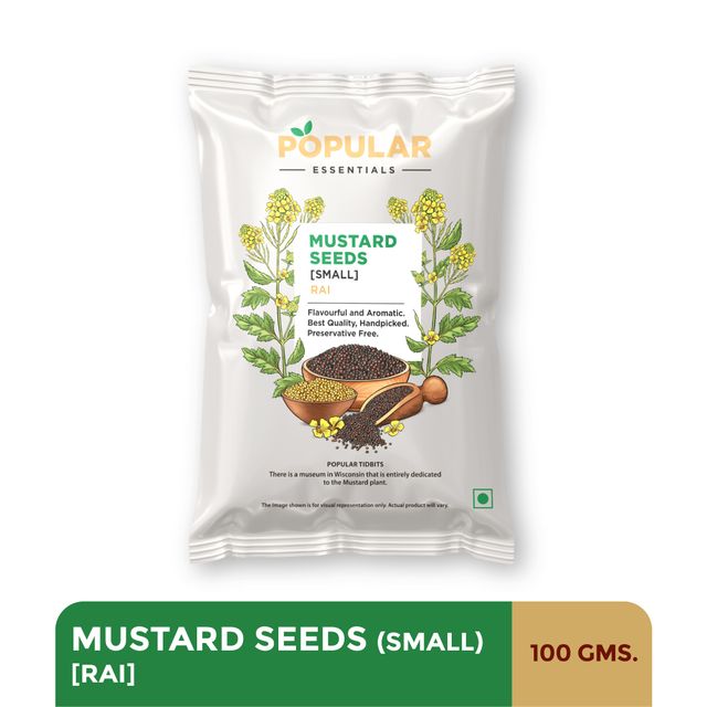 Popular Essentials Jeera/Cumin Seeds(100 gms), Popular Essentials Mustard Seeds Rai Small(100 gms) & Tata Sampann Unpolished Moong Dal(500 gms) Combo