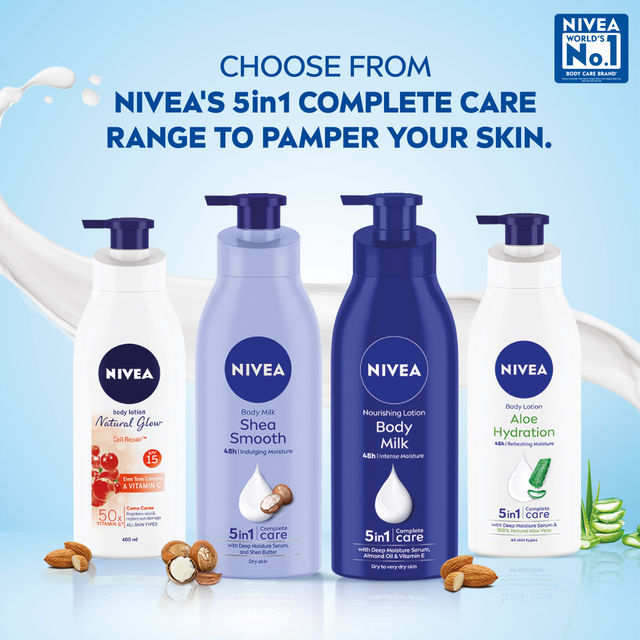 NIVEA Nourishing Body Lotion Body Milk|48 H Moisturization|2X Almond Oil|For Very Dry Skin