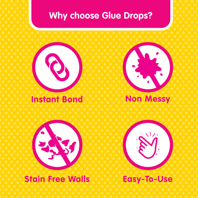 Fevicol Glue Drops - Instant, Non Messy, Easy To Use - 24 Glue Drops