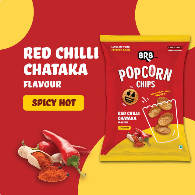 Brb Popcorn Chips Red Chilli Chataka Flavour