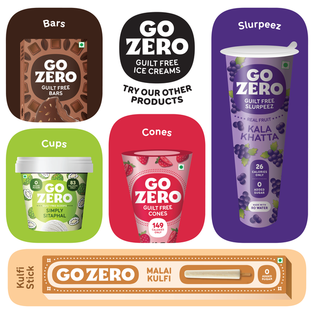 Go Zero Mango Duet Low Calorie Guilt Free Ice Cream Stick 60 ml Combo