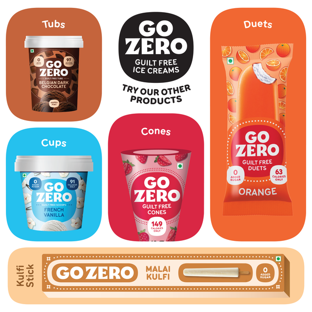 Go Zero Kesar Kulfi Low Calorie Guilt Free Ice Cream Stick