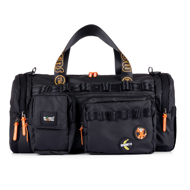 MONKEY TROOPERS Spidey Duffle - 30 L | Water-Resistant | Quick-Access Pockets - Black