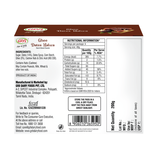 Grb Dates Halwa 200 g Combo