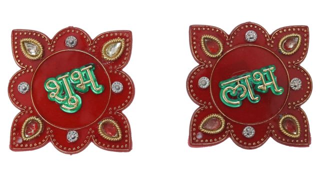 Shubh Labh with Daimond Acrylic