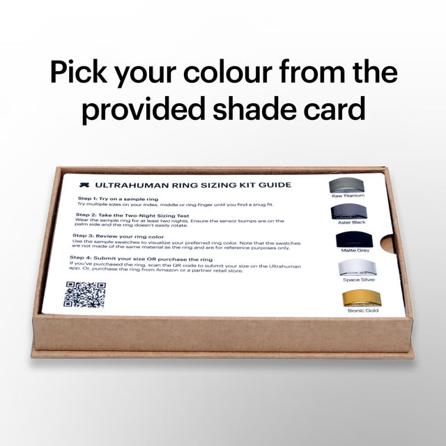 Ultrahuman Ring Air Sizing Kit - Size First Before You Buy - Choose From 10 Sizes - Sizes 5 To 14