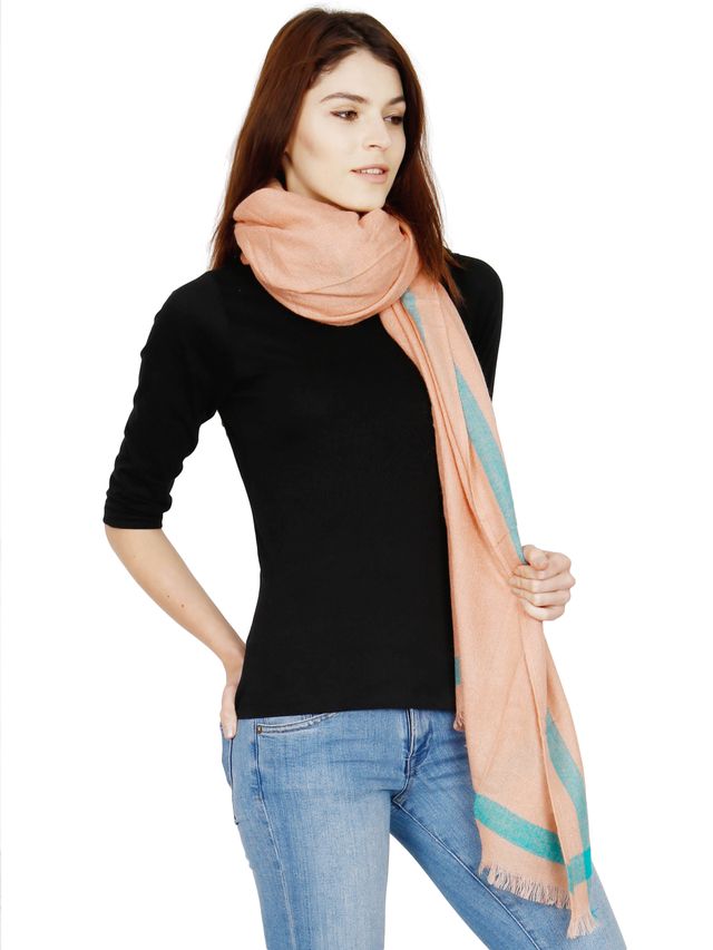 Fabseasons Unisex Scarf | Peach - One Size
