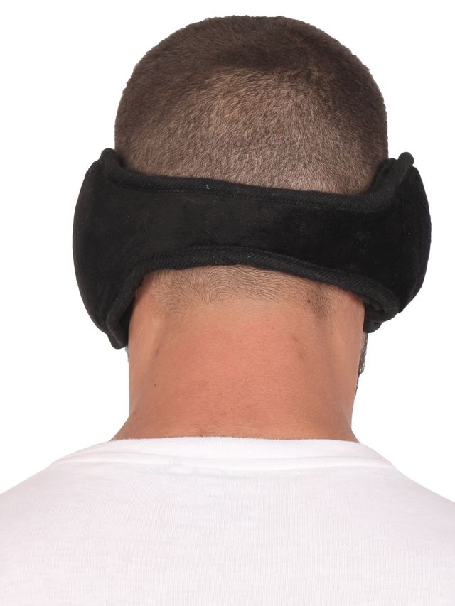Fabseasons Unisex Solid Faux Fur Winter Earmuffs | Black - Free Size