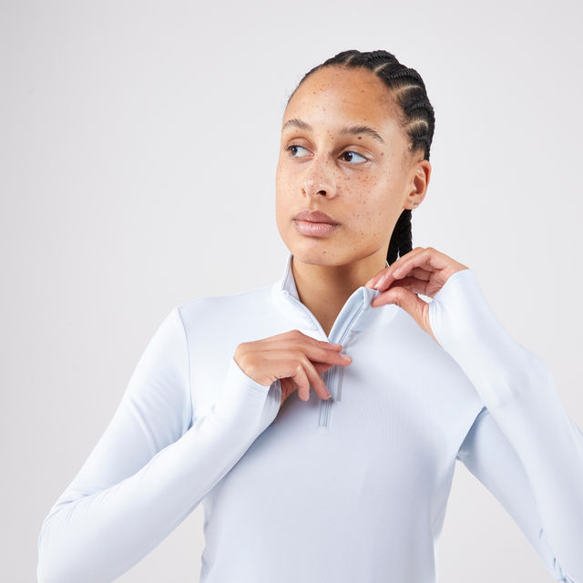 Kalenji By Decathlon | Women Running Full Sleeve Thumb-Hole T-Shirts - White, L