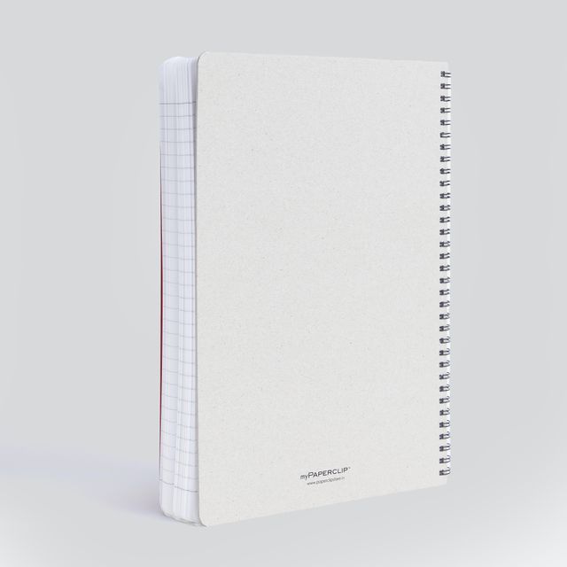 myPAPERCLIP B5 Wiro  Spiral Notebook | B5 Size | Red | Ruled Pages