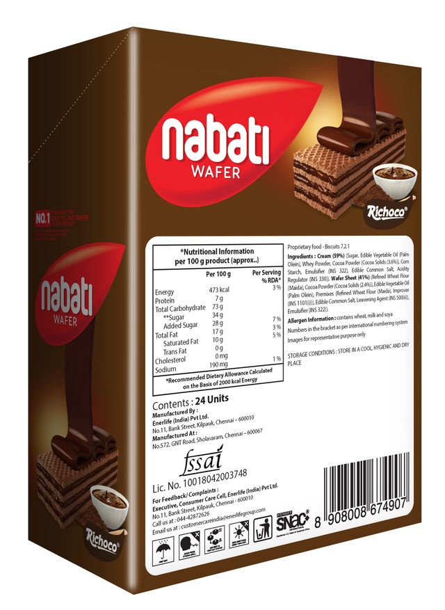 Nabati Cream Wafer Biscuits - Richoco