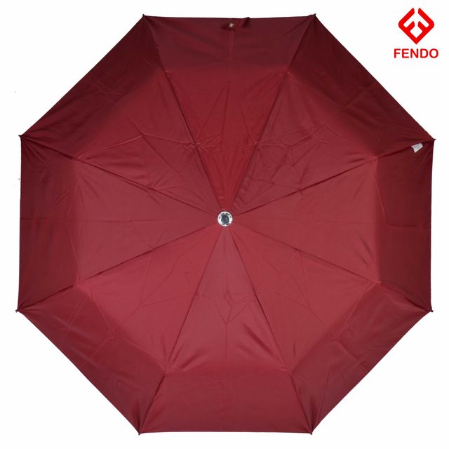 Fendo 3 Fold Hand Open 21.5 inch | Maroon Umbrella
