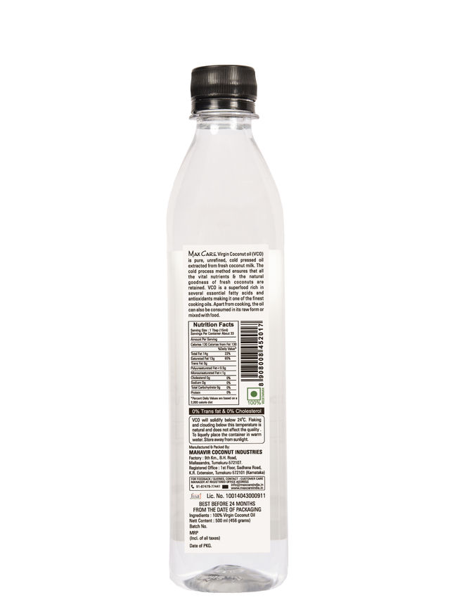 Max Care Cold Pressed Virgin Coconut Oil