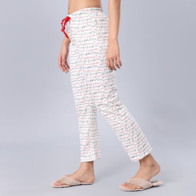 evolove Women's Pajama White NPJKN1202WE-S