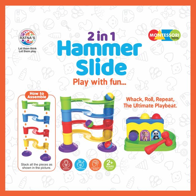Ratna's 2 In 1 Hammer Slide | Assorted