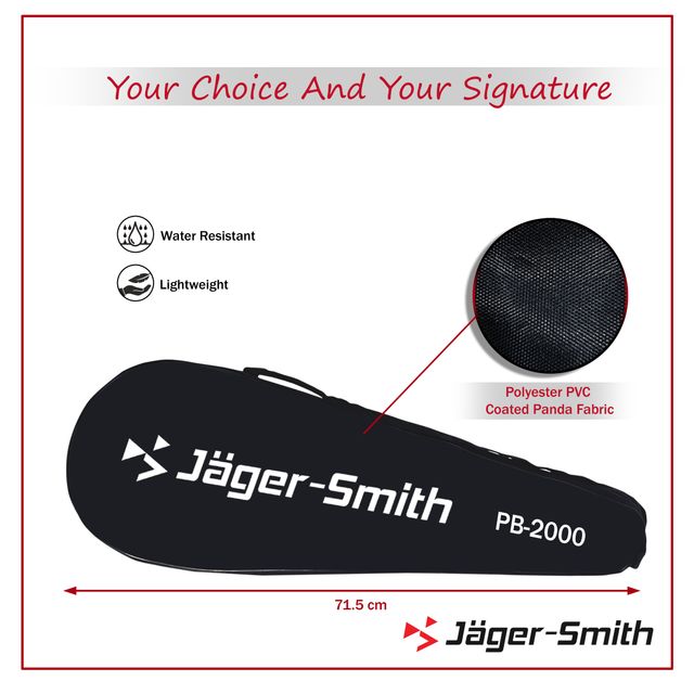 Jager-Smith Pb-2000 Combo & Featherlite 2 Shuttle Badminton Kit (Yellow) (Made In India)