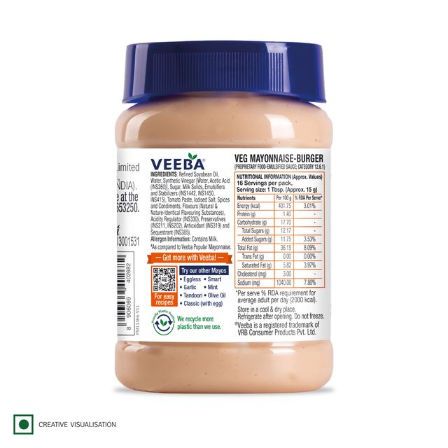 Veeba Veg Mayonnaise Burger