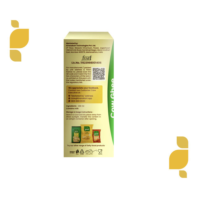 Daily Good Cow Ghee(900ml) & Daily Goodâ  Small Sugar(1kg) Combo 
