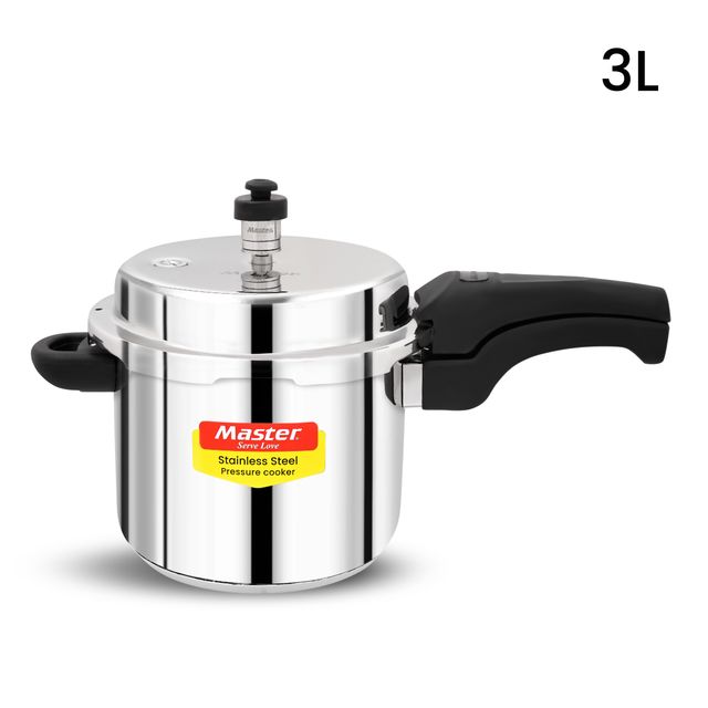Master Smart Stainless Steel Outer Lid Pressure Cooker 3L, Gas And Induction Stove Compatible