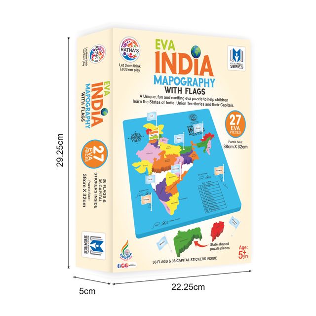 Ratna's Eva India Mapography With Flags