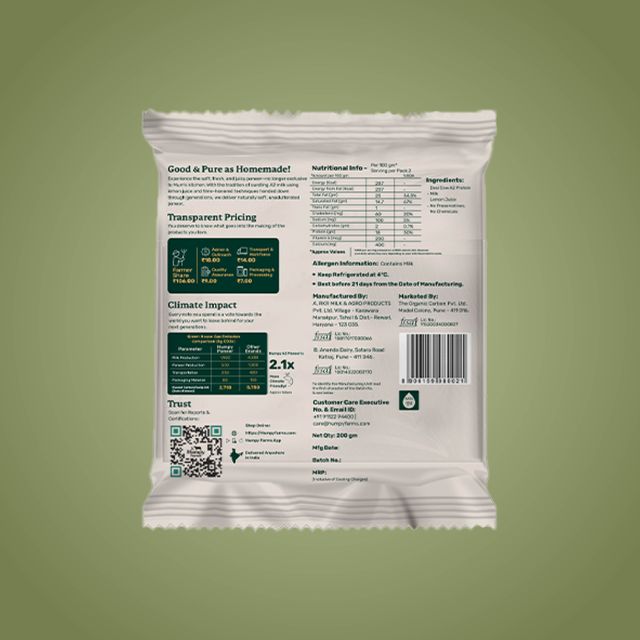 Humpy Farms A2 Paneer