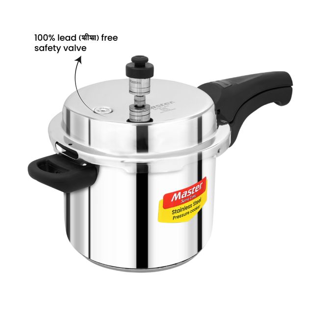 Master Smart Stainless Steel Outer Lid Pressure Cooker 3L, Gas And Induction Stove Compatible